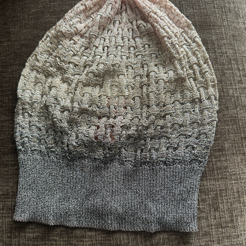 Missoni Gradient Knit Hat - Pink, Gray, Cream